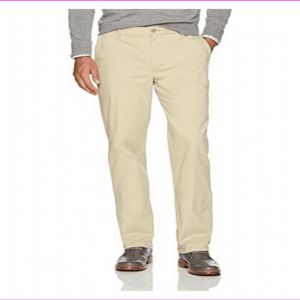 IZOD Men/'s Stretch Chino With Sportflex Waistband Straight Fit Flat Front Pant